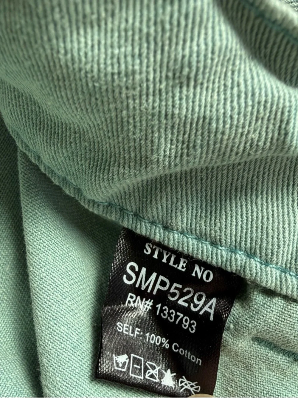 POL Mint Green Distressed Cargo Joggers with Crochet Patchwork Women Small - Picture 9 of 9